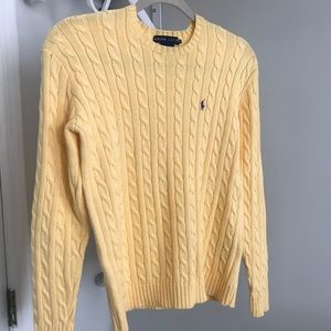 Yellow Ralph Lauren Cable Knit Sweater